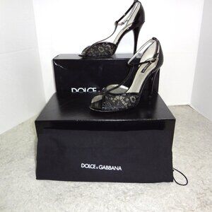 Dolce & Gabbana Black Laced Heels